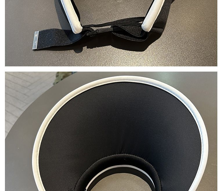 Tom sommarhatt damsolskyddshatt med stor brätte hopfällbar hårbåge solhatt UV-beständig ansiktsblockerande solhatt_voghion.com