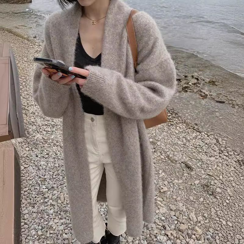 Himalaya Cardigan~Lazy Style Pullover Sweater, Cashmere Knitted Cardigan, Women's Spring And Autumn Fashion Long Sleeved_voghion.com
