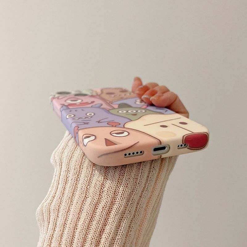 Little Monster ist geeignet für 13/12 ProMax iPhone 11 Telefonhülle XR/Xs Silikon 14Plus/14 Pro_voghion.com