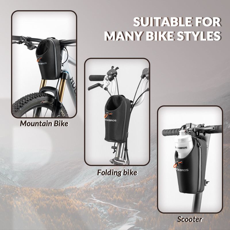 Borsa da manubrio per bicicletta ROCKBROS con portaborraccia da 1,5 l per borracce_voghion.com