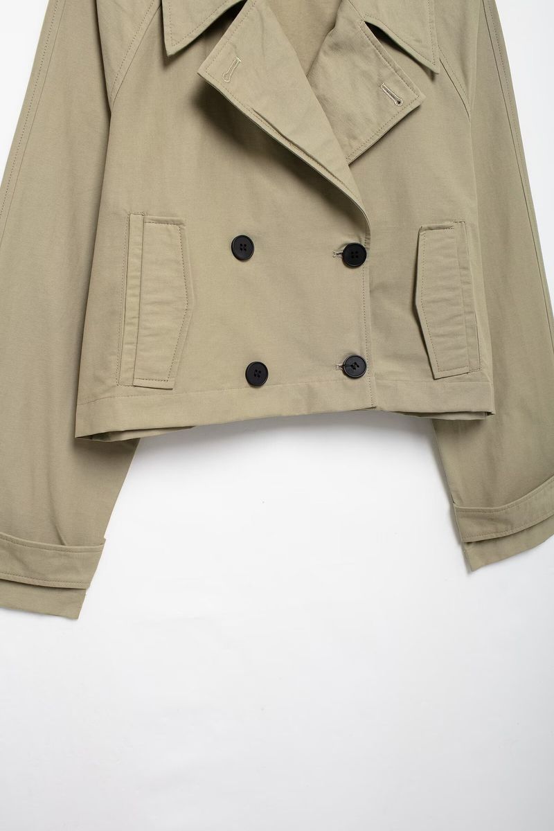 Dameskleding 2024 herfst/winter nieuwe straatmode trenchcoat stijl korte jas_voghion.com
