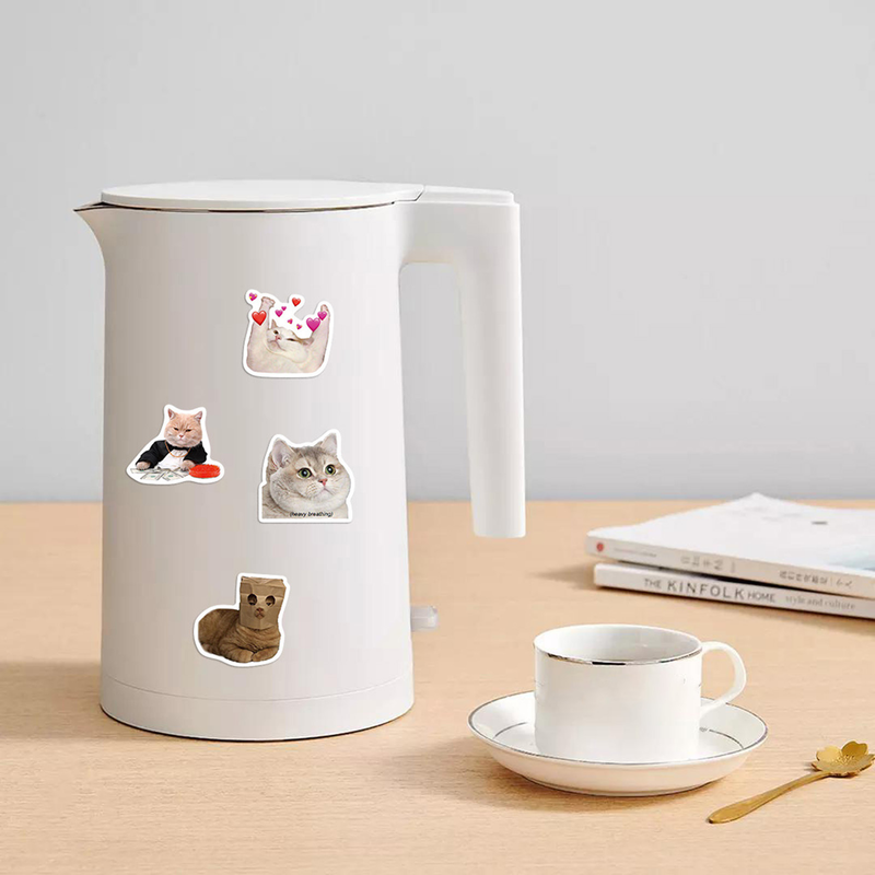 ToysMall 50 Stuks Cartoon Stickers Leuk Katje Patroon PVC Decoratie Kat Stickers Plakboek Waterfles Koffer Briefpapier Leveringen_voghion.com