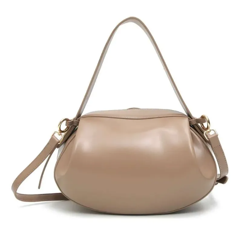 High Quality Designer Bags Niche Women PU Vegan Leather Top-Handle Rugby Shaped Solid Color Magnet Closure Short Handle_voghion.com