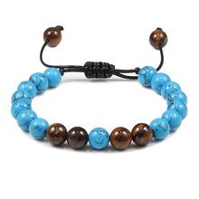 Europäisches und amerikanisches grenzüberschreitendes Perlenschildkrötenarmband für Herren im Hip-Hop-Nischen-Mode-Stil Armband für Herren schlichtes, trendiges Türkisarmband_voghion.com