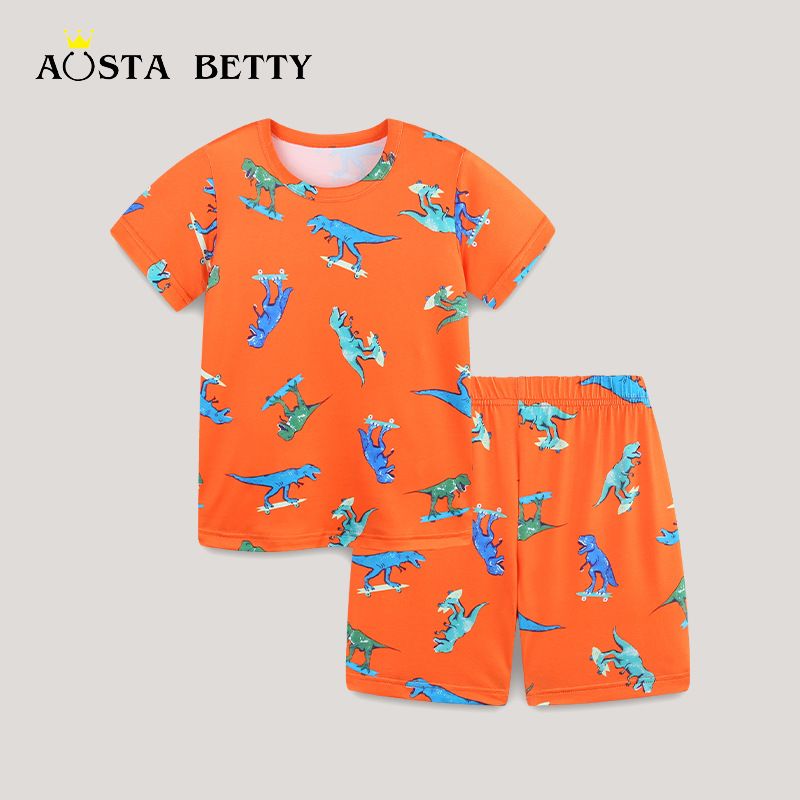 Cross-Border Source European And American Children's Summer New Casual Home Wear Boys' Fashion Shorts 2-Piece Set_voghion.com