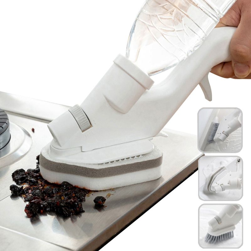 Kitchen Cleaning Tool 5 IN 1 Long Handle Cleaning Brush Removable Sponge Dishwashing Brush Kitchen Cleaner Set_voghion.com