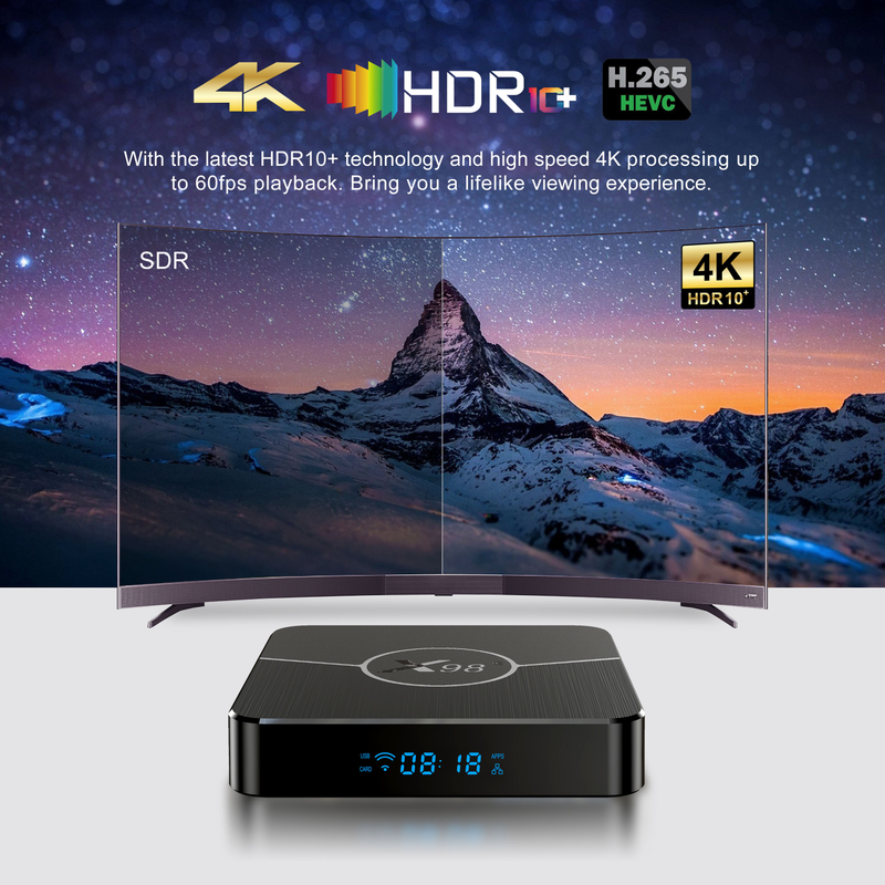 X98 Plus TV Box Android 11.0 Amlogic S905W2 X98Mini TVbox 4G 32G 64G AV1 BT 2.4G 5G Wifi 4K HDR lecteur multimédia vidéo décodeur_voghion.com