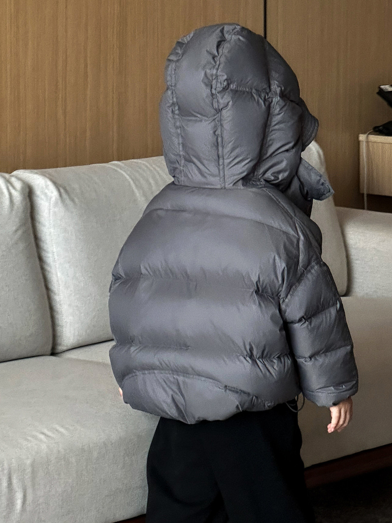 Daunenjacke für Mädchen, 90, weiße Entendaunen, dick, warm, kurz, stilvoll, Wintermantel für Kinder_voghion.com