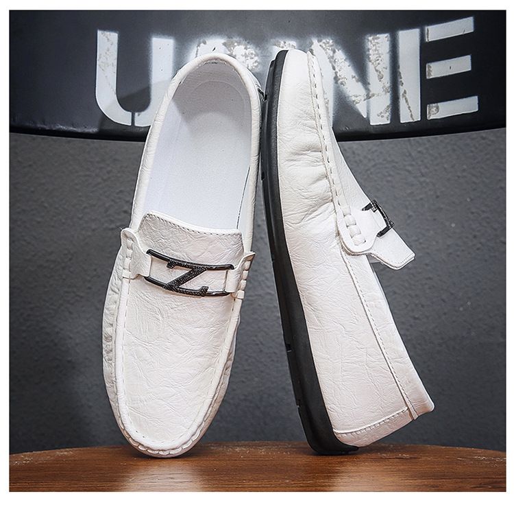 Herrenschuhe Bean Schuhe Sommer Neue Mode Weiche Sohle Weiche Oberfläche Casual Lederschuhe_voghion.com