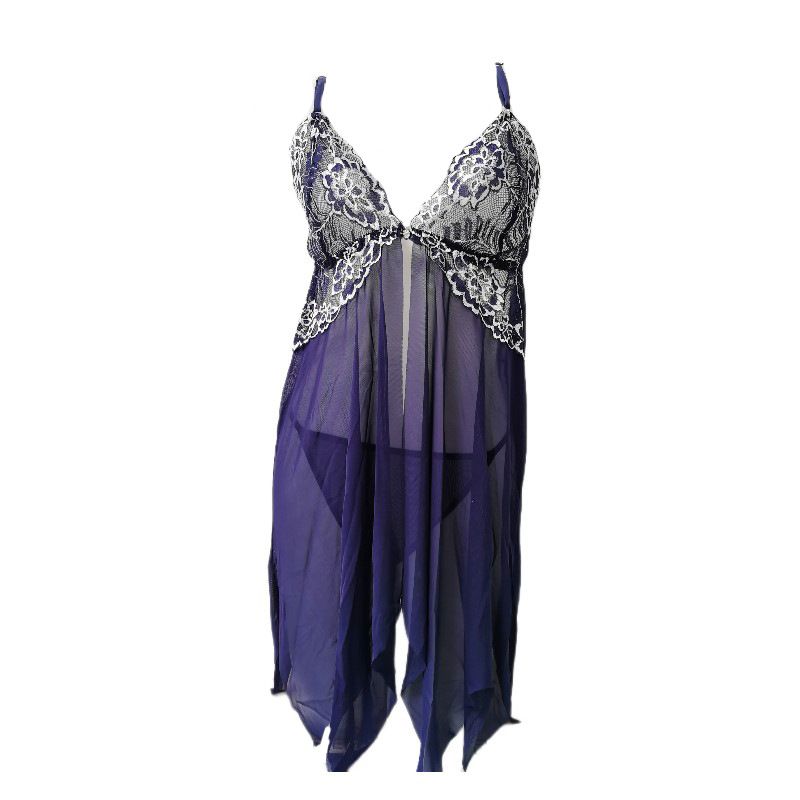 Lingerie For Women, Sheer Lace Uniform, Tempting Ladies' Sexy Flirting Nightdress, Plus Size Transparent Nightgown_voghion.com