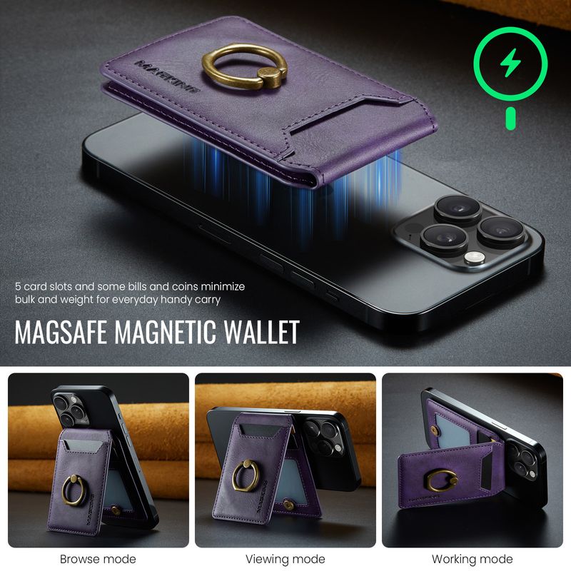 K1 For 16 Phone15 Ring Bracket Magnetic Card Holder Mobile Phone Magnetic Card Holder_voghion.com