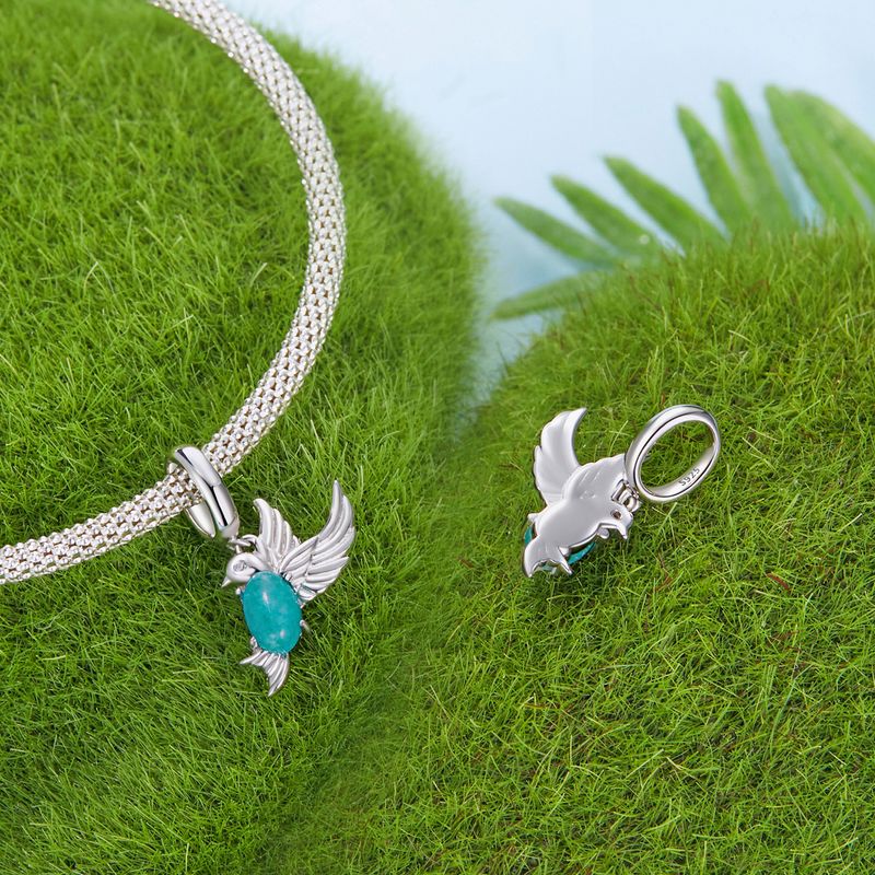 Bird Pendant Charm Sterling Silver Charm_voghion.com