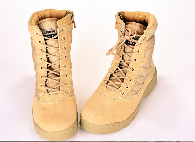 Men's Shoes Outdoor Desert Boots High Top Tactical Boots Military Fan Training Boots Men's Military Training Shoes Combat Boots_voghion.com