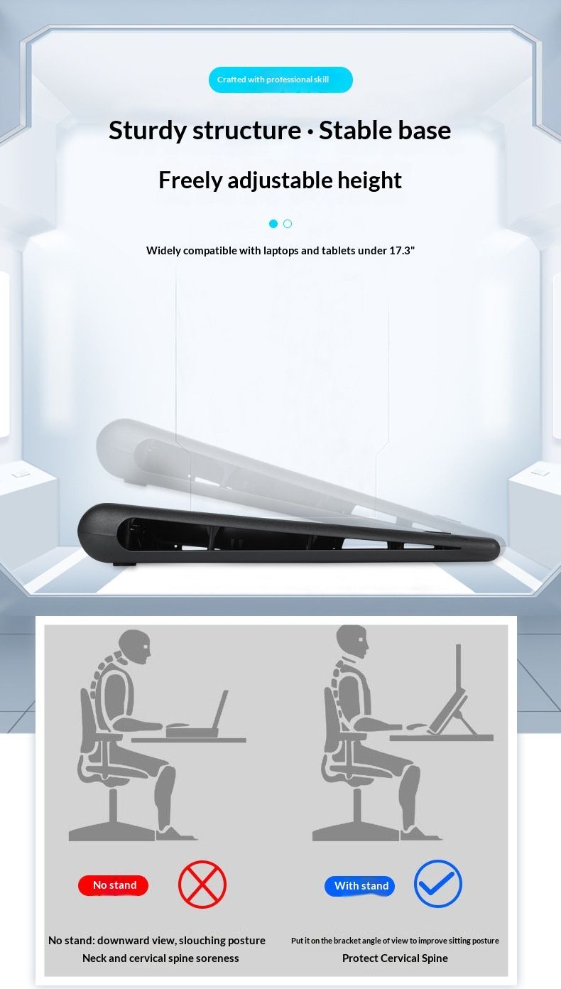 NeoGear NeoGear Cooler Base Superficie metallica Supporto per laptop da gioco Ventola di raffreddamento silenziosa Artefatto_voghion.com