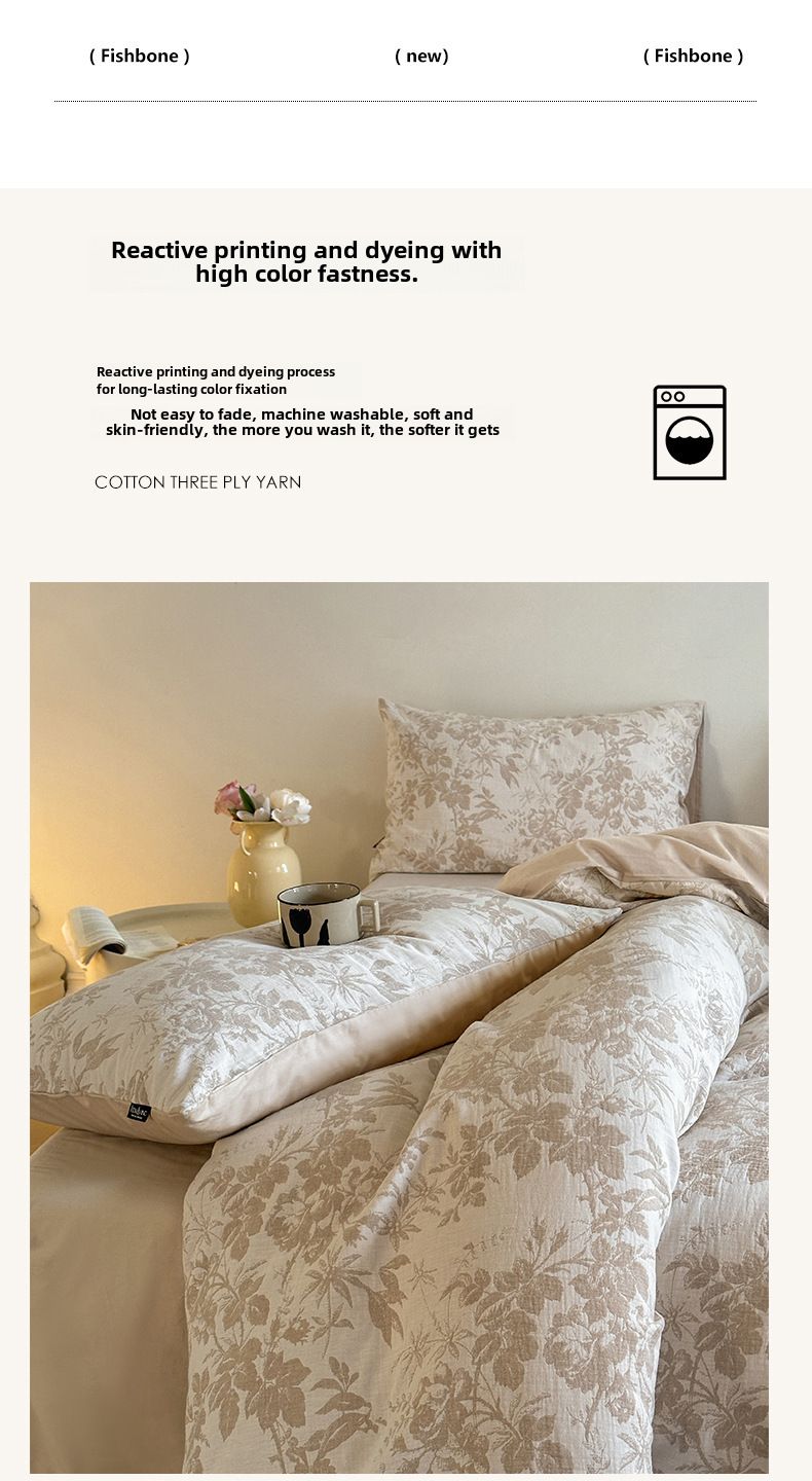 2/3/4pcs Bedding Sets yarn bed sheets bedding four-piece set_voghion.com
