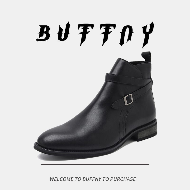 Spring Retro Tooling Boots Men's Short Boots Men's Belt Buckle Martin Boots_voghion.com