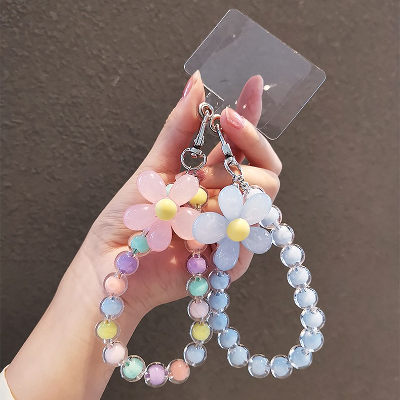 Macaron Color Mobile Phone Lanyard Wrist Strap Women's Hand-held Chain Short Anti-lost Cell Phone Case Cute Lanyard Key Pendant_voghion.com