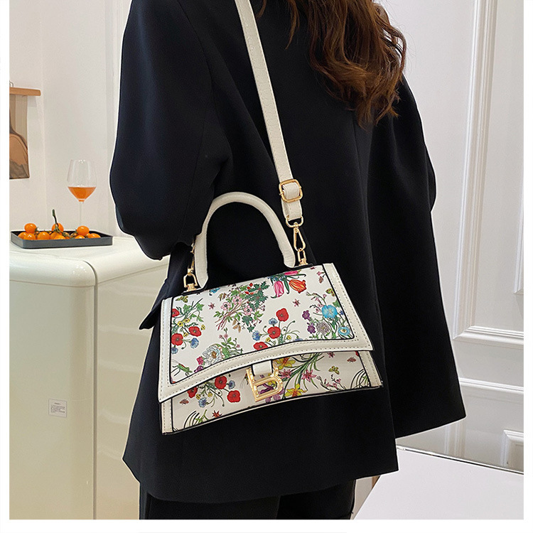 European and American retro small square bag, single shoulder women's bag, fashionable crossbody, casual and elegant printed bag, women's bag_voghion.com