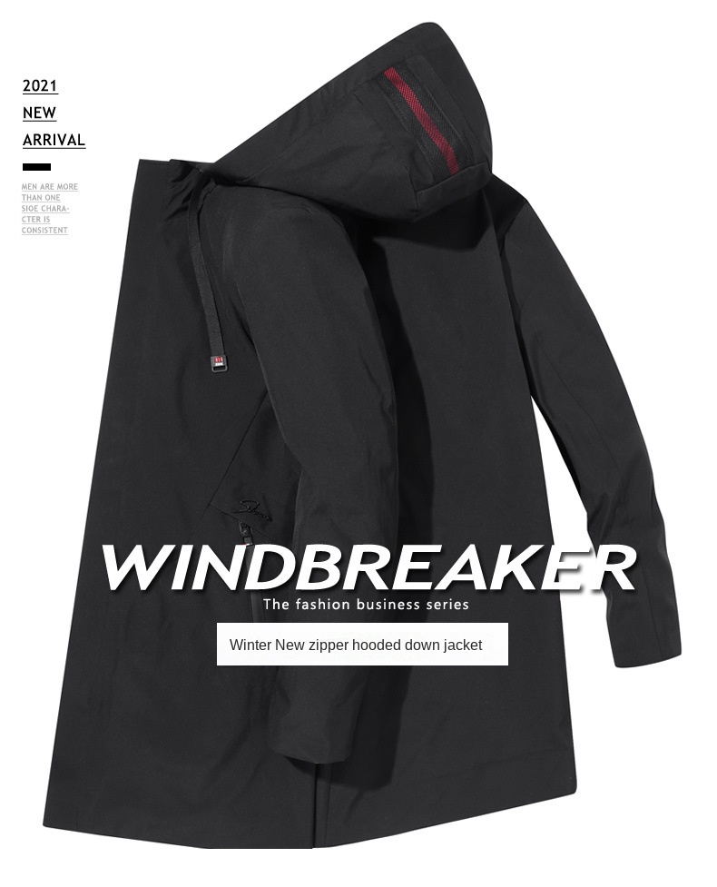 Modische, vielseitige Winterjacke für Herren, leichte Business-Männer mittlerer bis großer Größe, weiße Entendaunen, lässige warme Daunenjacke mit Kapuze, heiße Modelle_voghion.com