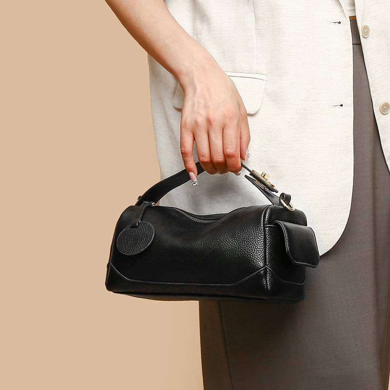 Neue Damentasche 2024: Schlichte und modische Handtasche mit großer Kapazität und einfarbiger Litschi-Textur, Umhängetasche_voghion.com