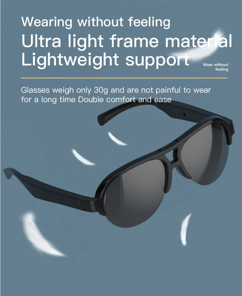Lunettes de soleil intelligentes Bluetooth Byteuni, lunettes de soleil audio sans fil, appels mains libres, lunettes de soleil UV intelligentes supra-auriculaires avec micro et haut-parleurs pour hommes et femmes_voghion.com