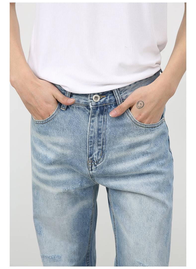 New Men's Flared And Slightly Flared Jeans, Men's Loose Straight And Versatile Trousers_voghion.com