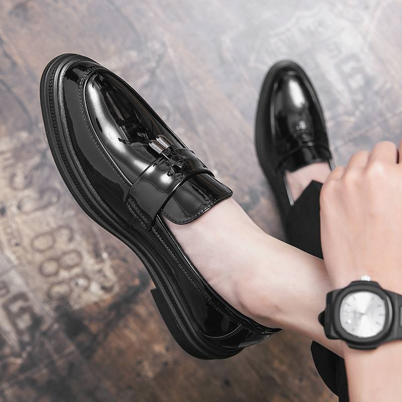 Shoes For Men Dress British Business Party Slip On Black Point Toe Fashion Casual Formal Suit Handmade Men Shoes_voghion.com