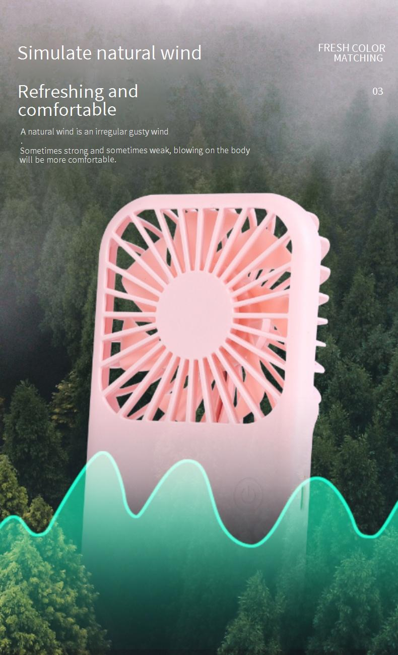 Portable Mini Pocket Fan - USB Rechargeable 3-Speed Adjustable Ultra-Lightweight Personal Cooling Fan For Outdoor Travel & Office Use_voghion.com