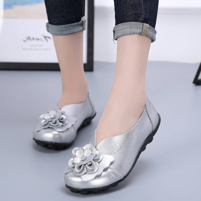 Spring/Summer Flower Comfortable Bean Women's Shoes Flat Women's Singles Shoes_voghion.com