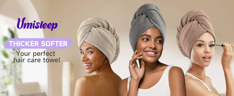 Microfiber Quick-Drying Hair Cap, Absorbent Headscarf, Anti-Frizz Hair Towel, Thickened Hair Wrapping Scarf For Women_voghion.com