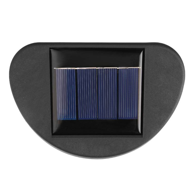 Luminária de parede solar à prova d'água com 8 LEDs para cerca, jardim, quintal, caminho, branco quente/branco frio_voghion.com