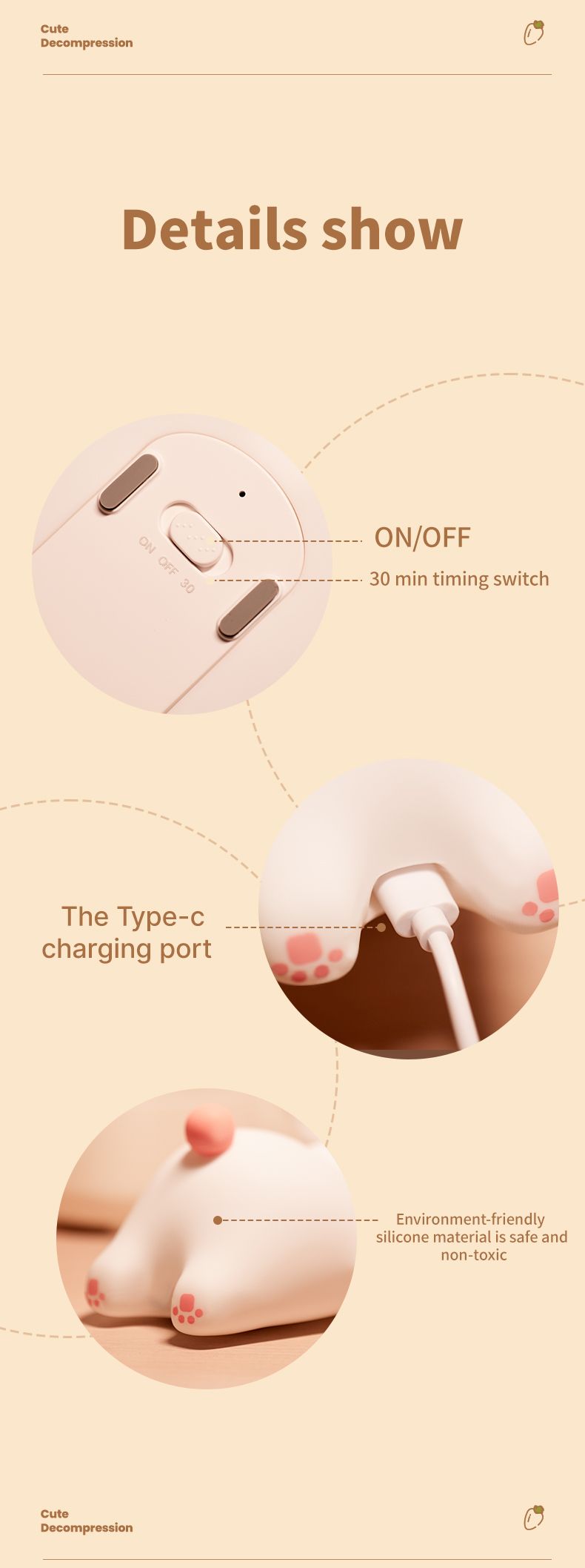 Luce notturna in silicone a forma di coniglio con grande faccia, papà, non c'è bisogno di sparare, protezione per gli occhi USB, luce di sicurezza a LED da comodino_voghion.com