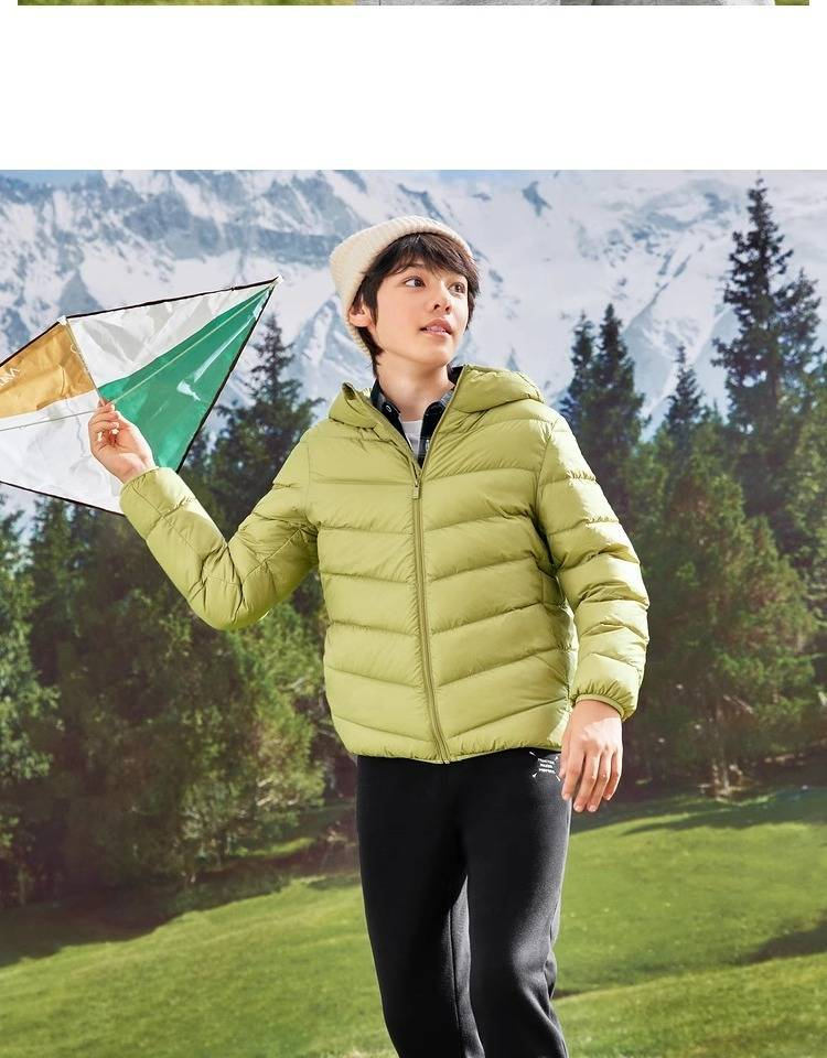 Chaqueta ligera de plumón con capucha para niños - Abrigo de invierno cálido para niños y niñas (90-140 cm) - Suave y cómoda_voghion.com