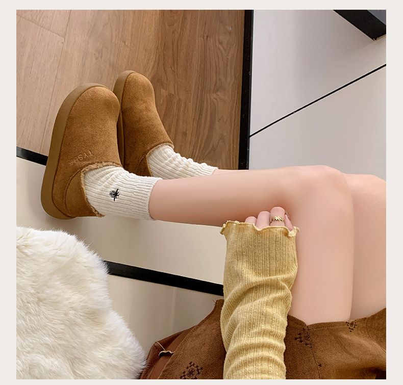 Boken Women's 2025 New Style Fleece And Thickened Warm Cotton Shoes_voghion.com