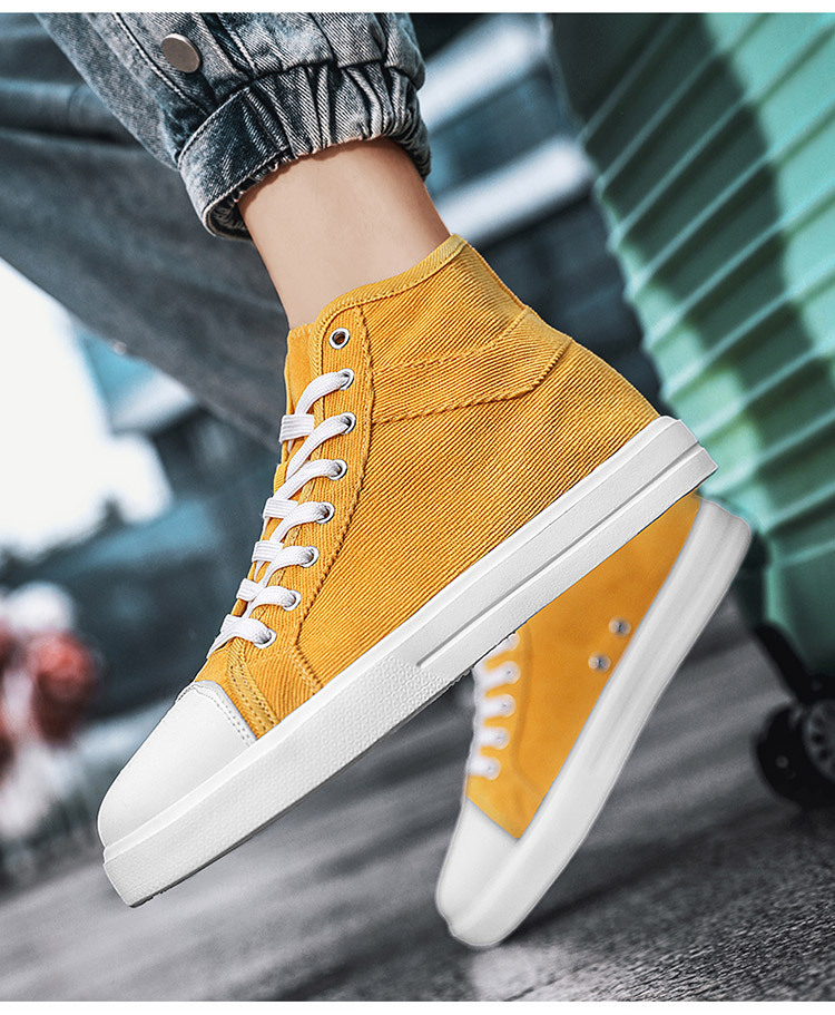 Herren-Sneaker zum Schnüren, klassisch, lässig, hoch oben, aus Segeltuch_voghion.com