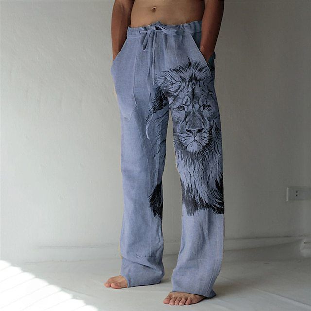 Premium Products Premium Products Summer Digital Printed Youth Mid Waist Daily Abstract 3D Effect Men's Long Casual Pants_voghion.com