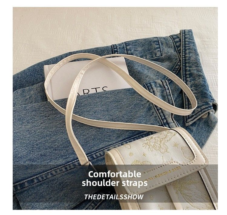 Casual Women's Bag Retro Small Square Bag Niche Embroidered Shoulder Mobile Phone Bag Oblique Span Bag_voghion.com