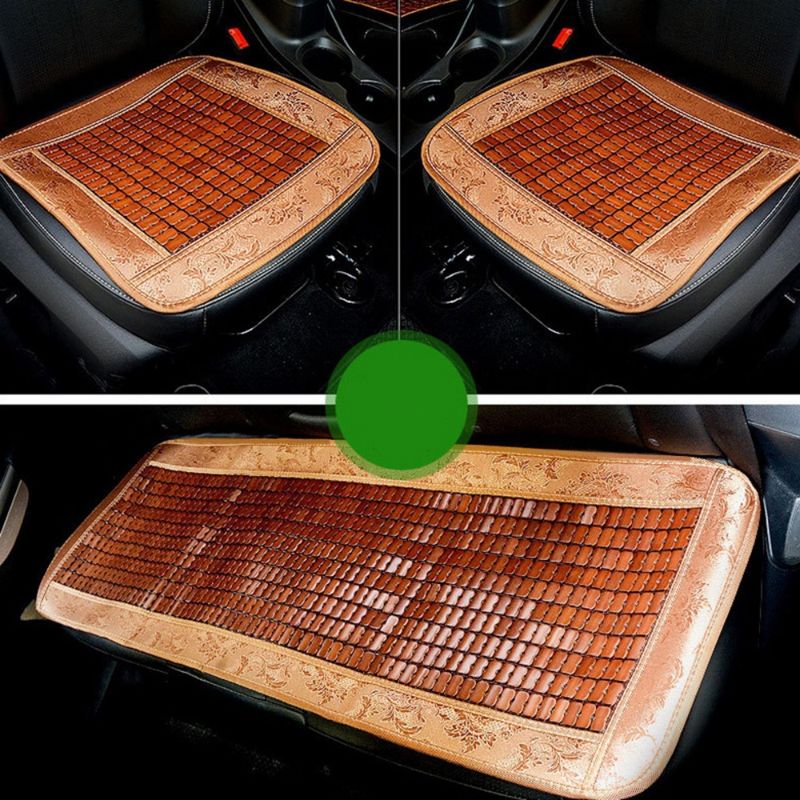 Cuscino per auto in bambù, cuscinetto rinfrescante estivo, traspirante e leggero, cuscino universale per sedile da ufficio con stampa floreale_voghion.com