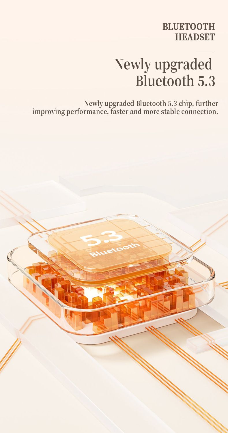 S195 Wireless Space Capsule Transparent Long-lasting Bluetooth 5.3 In-ear Headset_voghion.com