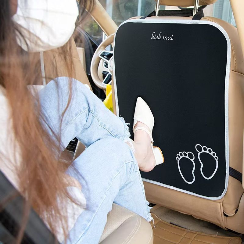 Protezione per sedile auto, borsa portaoggetti in rete anti-calci, borsa portaoggetti per sedile auto, cuscinetto antigraffio e anti-calci_voghion.com
