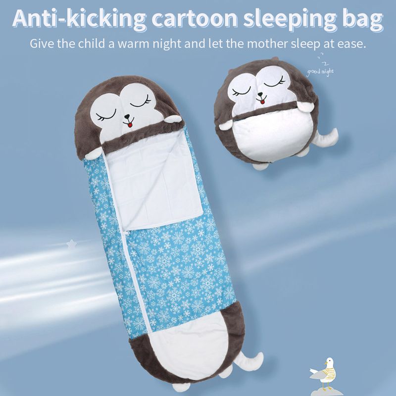 Saco de dormir de dibujos animados para niños, regalo de cumpleaños, saco de dormir para niños, almohada de peluche, sacos de dormir suaves y cálidos para bebés y niñas_voghion.com