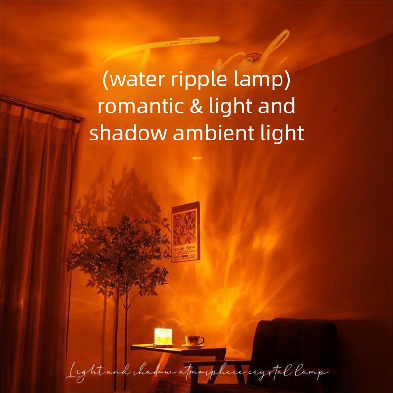Atmosfer İnternet Ünlü Romantik Dalgalı Projeksiyon Odası Yatak Odası Dinamik Gece Su Desenli Işık Ev Kullanımı_voghion.com