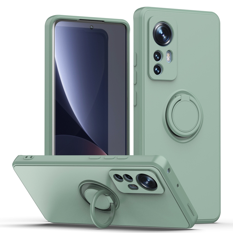 Etui z płynnego silikonu do Xiaomi Mi 12 12S Pro 11 Lite 5G NE Pokrywa Pierścień z uchwytem Etui na telefon do Xiaomi Mi 10S 10T Lite 11T_voghion.com