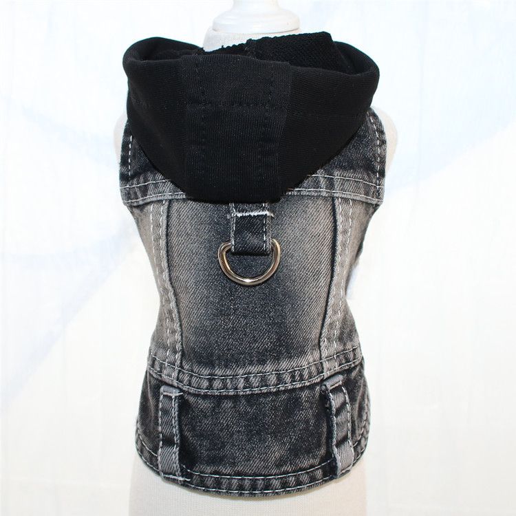 Hundeleine aus Denim, neue Kleidung für kleine Hunde, Weste_voghion.com