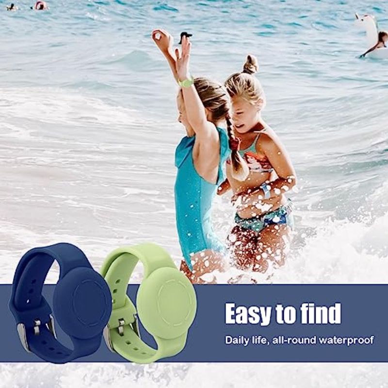 2pcs Wristband For Airtag Waterproof Light Silicone Bracelet Compatible With A Air Tag Adjustable Soft Watch Band For GPS T_voghion.com