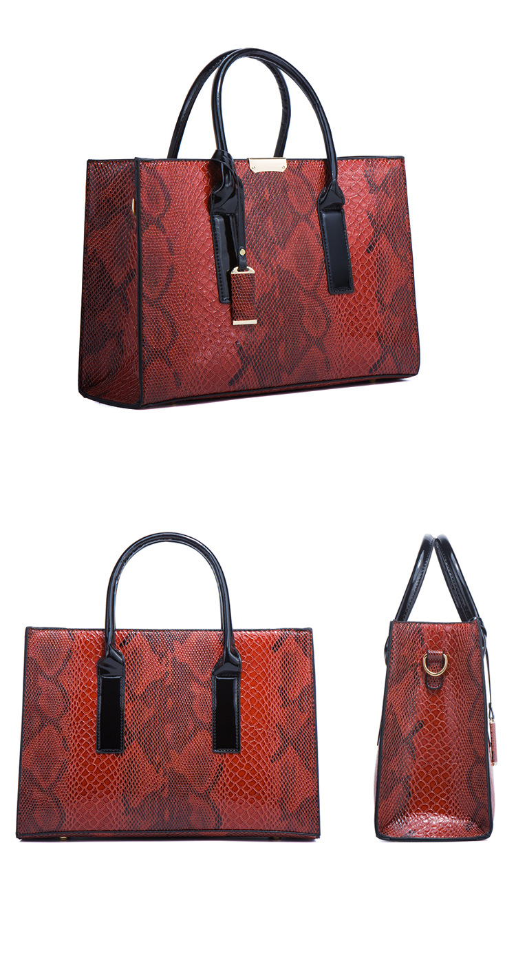 Komplet torbic za ženske, ženska torba iz kačje kože, modni trend, diagonalna torba, retro velika prostornina, štiridelna torba s črkami_voghion.com