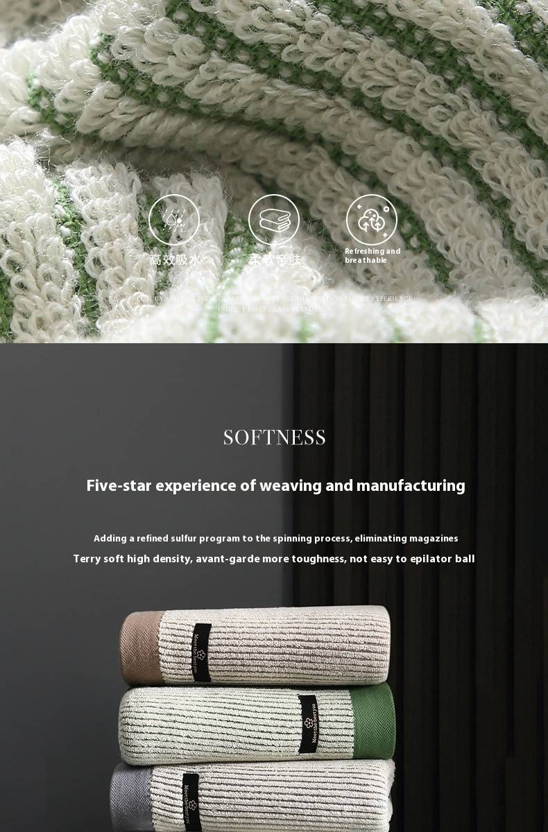 Premium 100% Cotton Bath Towel Set - Super Absorbent & Soft Face/Shower Towels For Men & Women Quick-Dry Hair & Body Towels_voghion.com