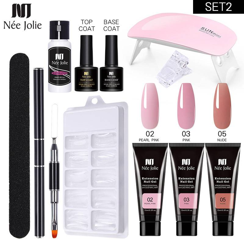 Nail Glue 15ml Nail Extension Glue Set Nail Mold Double Headed Brush Nail Crystal Extension Glue Set Phototherapy Gel_voghion.com