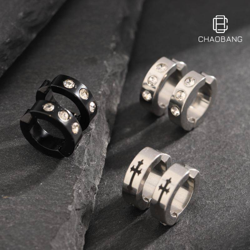 Clip Earrings For Women Without Pierced Ears Titanium Steel Cross Ear Clips Ear Bone Clips For Female_voghion.com