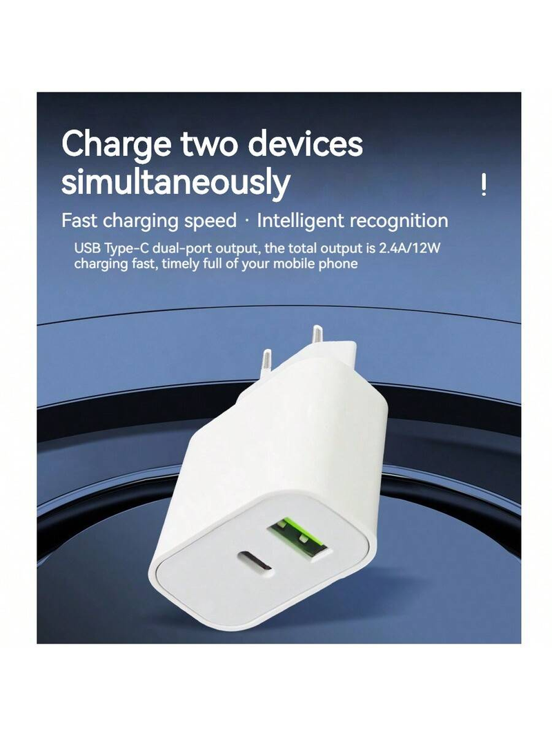 Chargeur rapide blanc pour iPhone 20 W, adaptateur secteur mural, port USB Type C, prise rapide, charge rapide avec câble de données, compatible avec iPhone 16/16 Pro_voghion.com